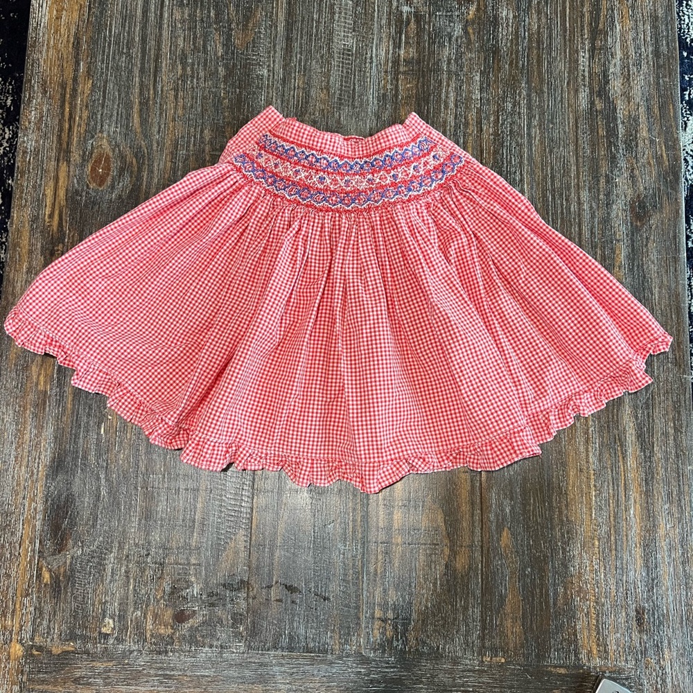 Oilily Red and Blue A-Line Skirt